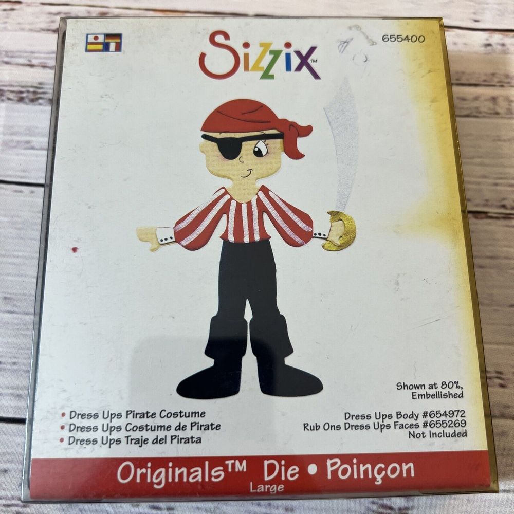 SIZZIX Originals Large Dress Ups Pirate Costume 655400 Scrapbooking crafts